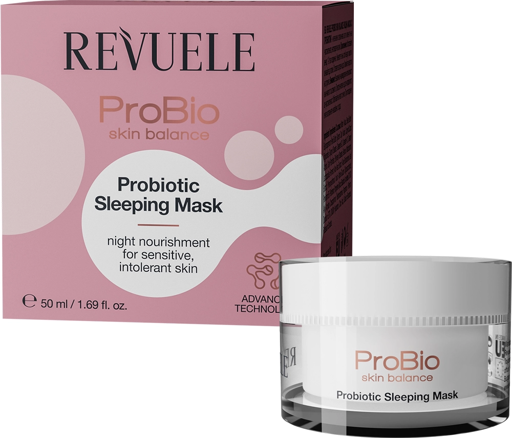 Ночная маска для лица с пробиотиками - Revuele Probio Skin Balance Probiotic Sleeping Mask, 50 мл - фото N3