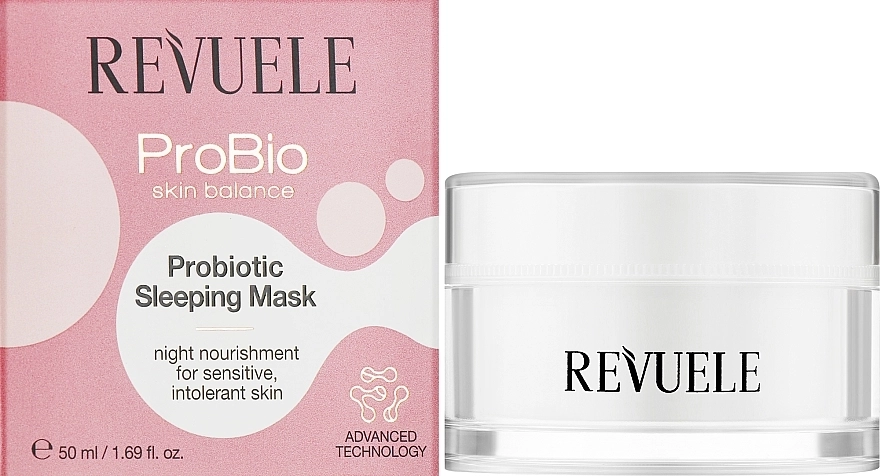 Ночная маска для лица с пробиотиками - Revuele Probio Skin Balance Probiotic Sleeping Mask, 50 мл - фото N1