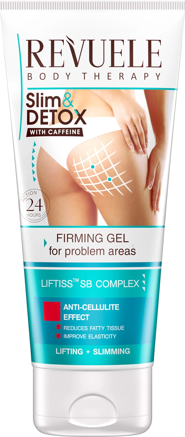 Підтягуючий гель для проблемних зон з кофеїном - Revuele Slim&Detox Firming Gel, 200 мл - фото N1