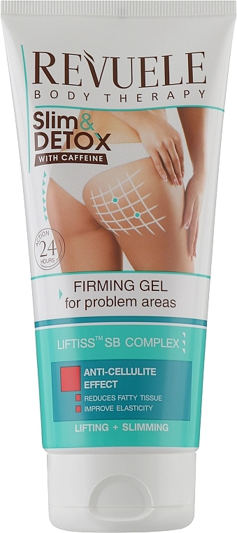 Подтягивающий гель для проблемных зон с кофеином - Revuele Slim&Detox Firming Gel, 200 мл - фото N3