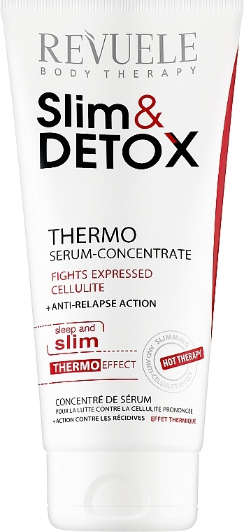 Термо cыворотка-концентрат для борьбы с запущенным целлюлитом - Revuele Slim & Detox Thermo Serum-Concentrate, 200 мл - фото N2