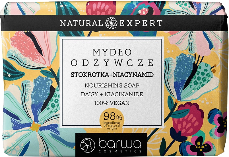 Натуральне поживне тверде мило "Маргаритка та Ніацинамід" - Barwa Natural Expert Daisy + Niacinamide Nourishing Soap, 100 г - фото N1