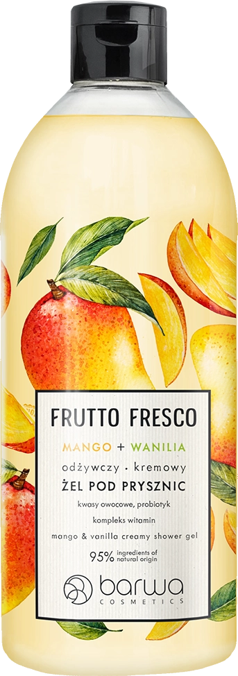 Живильний гель для душу "Манго та Ваніль" - Barwa Frutto Fresco Mango & Vanilla Creamy Shower Gel, 480 мл - фото N1