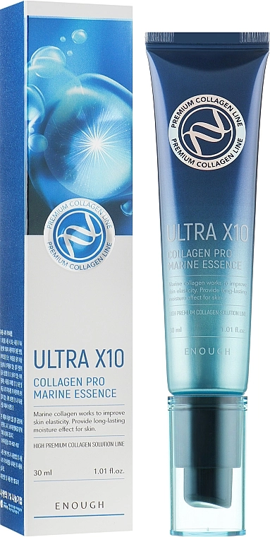 Омолоджуюча есенція для обличчя з колагеном - Enough Ultra X10 Collagen Pro Marine Essence, 30 мл - фото N1