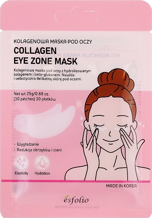 Маска-патчі для шкіри навколо очей з колагеном - Esfolio Collagen Eye Zone Mask, 25 г, 1 шт - фото N1