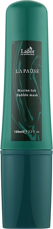 Микропузырьковая маска для очищения и увлажнения кожи лица - La'dor La-Pause Marine Tok Bubble Mask, 100 мл - фото N1
