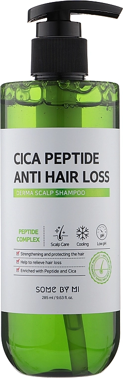 Шампунь против выпадения волос - Some By Mi Cica Peptide Anti Hair Loss Derma Scalp Shampoo, 285 мл - фото N1