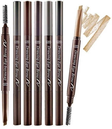 Карандаш для бровей с щеточкой - Etude House Drawing Eye Brow, Тон 06 Ash Brown, 1 шт - фото N3