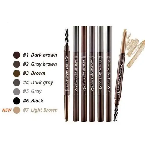 Карандаш для бровей с щеточкой - Etude House Drawing Eye Brow, Тон 06 Ash Brown, 1 шт - фото N4