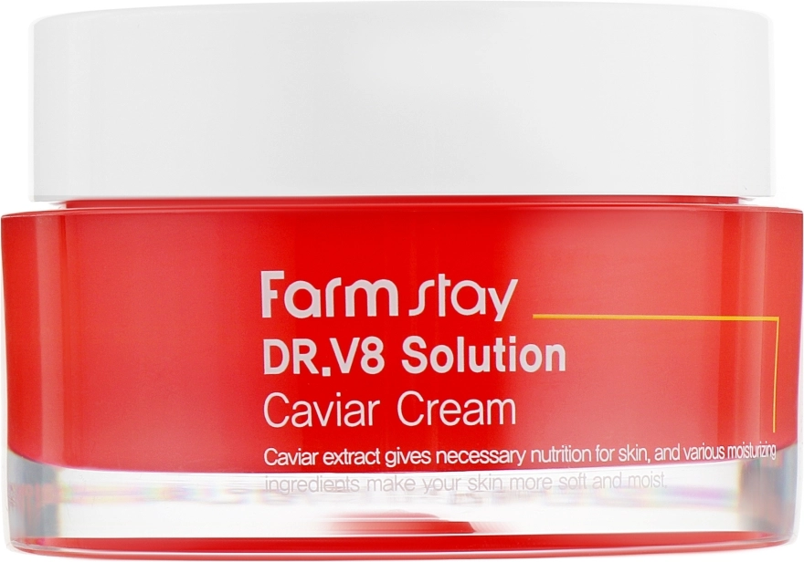 Крем для обличчя "Ікра" від зморщок з освітлювальною дією - FarmStay DR.V8 Solution Caviar Cream, 50 мл - фото N3