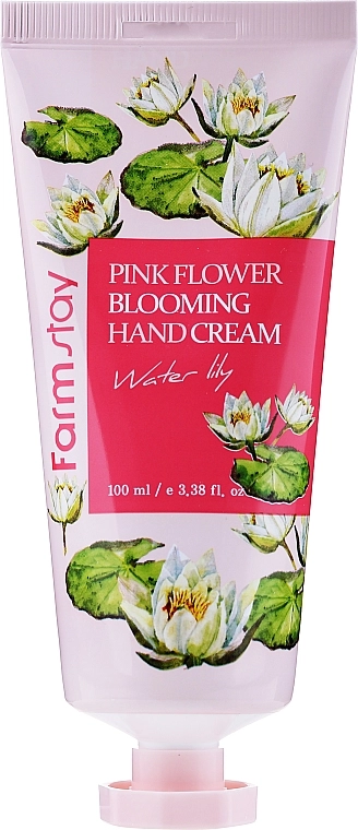Крем для рук, с экстрактом лилии - FarmStay Pink Flower Blooming Hand Cream Water Lily, 100 мл - фото N1