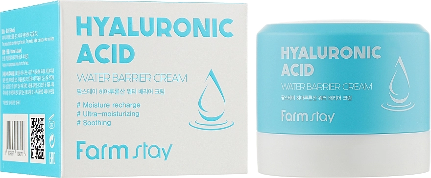Зволожуючий бар'єрний для обличчя з гіалуроновою кислотою - FarmStay Hyaluronic Acid Water Barrier Cream, 80 мл - фото N2