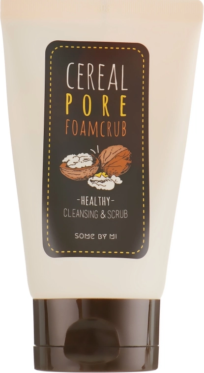 Скраб-пінка для обличчя - Some By Mi Cereal Pore Foam Crub Cleansing & Scrub, 100 мл - фото N2