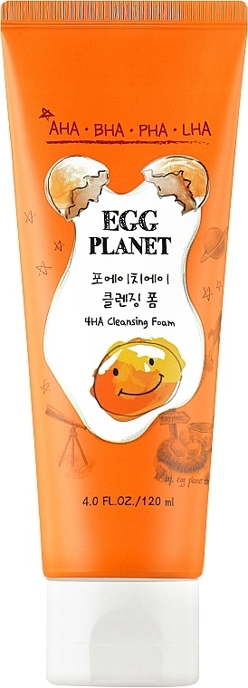 Пенка для умывания с кислотами - Daeng Gi Meo Ri Egg Planet 4HA Cleansing Foam, 120 мл - фото N1
