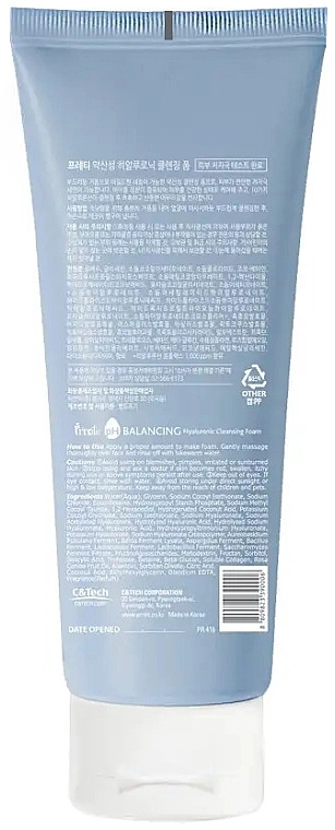 Пенка для умывания с гиалуроновой кислотой - Prreti Ph Balancing Hyaluronic Cleansing Foam, 150 мл - фото N2