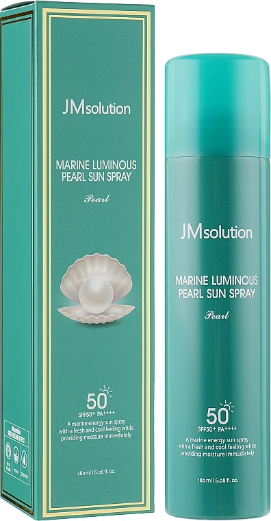 Сонцезахисний спрей для обличчя з перлами - JMsolution Marine Luminous Pearl Sun Spray Pearl SPF50+ PA++++, 180 мл - фото N1