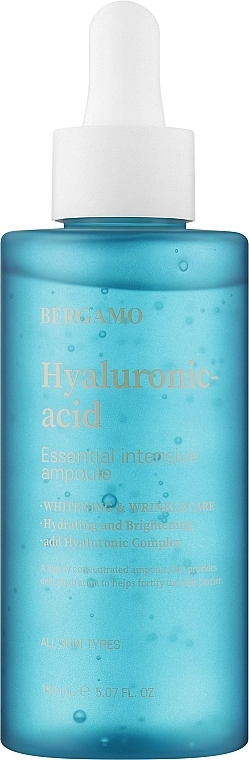 Сироватка для обличчя з гіалуроновою кислотою - Bergamo Hyaluronic Acid Essential Intensive Ampoule, 150 мл - фото N1