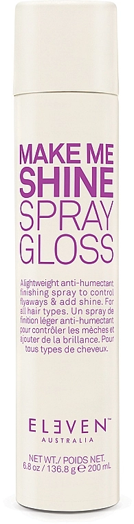 Фінішний спрей для укладання волосся - Eleven Australia Make Me Shine Spray Gloss, 200 мл - фото N1