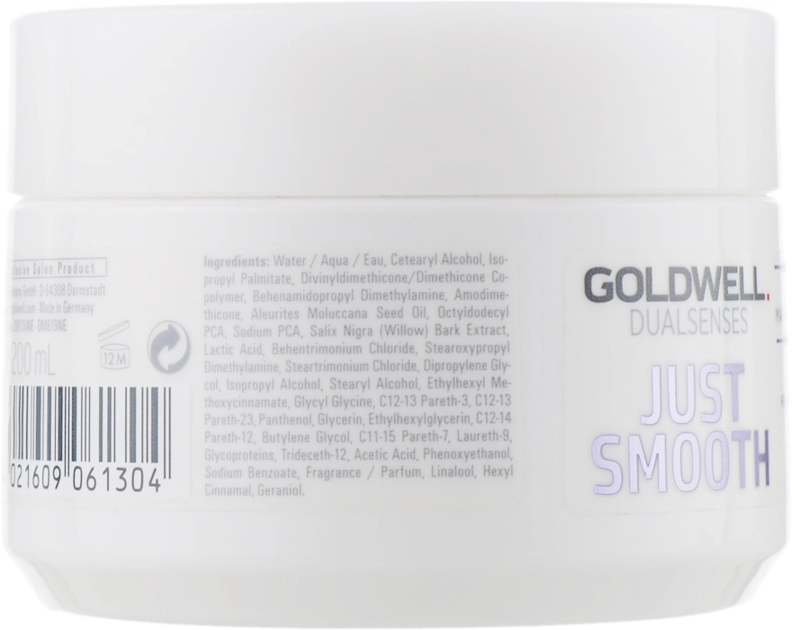 Маска разглаживающая для непослушных волос - Goldwell Dualsenses Just Smooth 60 Sec Treatment, 200 мл - фото N2