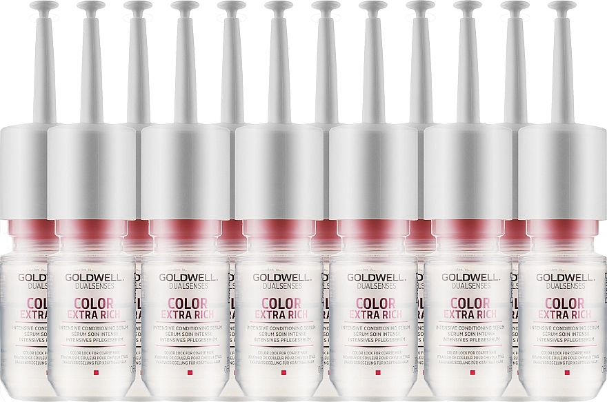 Интенсивная сыворотка для сохранения цвета - Goldwell Dualsenses Color Extra Rich Color Lock Serum, 18 мл, 12 шт - фото N2