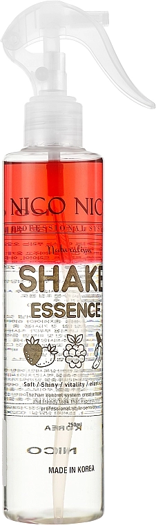 Эссенция для волос с экстрактом клубники - NICO NICO Shake Essence Strawberry, 250 мл - фото N1