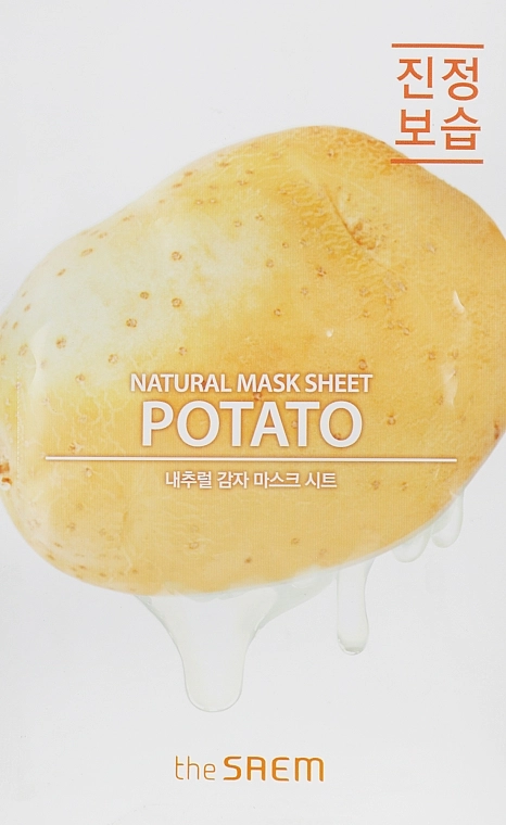 Тканевая маска для лица с экстрактом картофеля - The Saem Natural Potato Mask Sheet, 21 мл, 1 шт - фото N1