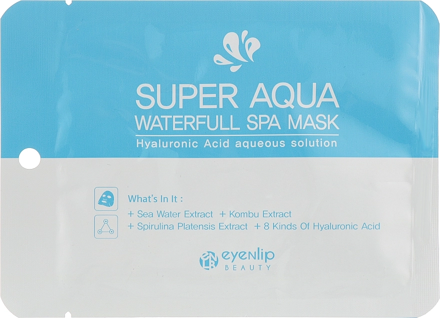 Зволожуюча маска для обличчя - Eyenlip Super Aqua Waterfull Spa Mask, 25 мл, 1 шт - фото N1