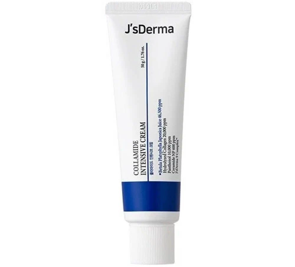 Крем для комплексного увлажнения с керамидами и коллагеном - J'sDerma Collamide Intensive Cream, 50 мл - фото N1