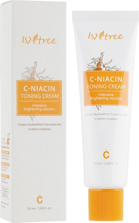 Тонізуючий крем для обличчя з вітаміном С та ніацинамідом - IsNtree C-Niacin Toning Cream, 50 мл - фото N1
