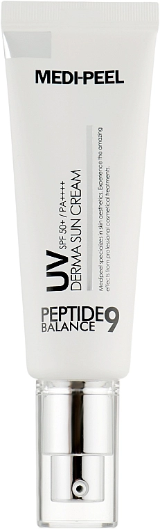 Сонцезахисний крем з пептидами - Medi peel Peptide 9 UV Derma Sun Cream SPF 50+ PA+++, 50 мл - фото N1