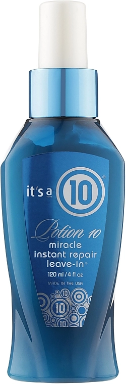 Миттєвий незмивний відновлюючий засіб - It's a 10 Haircare Potion Miracle 10 Instant Repair Leave-In, 120 мл - фото N1