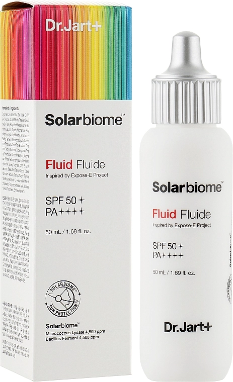 Солнцезащитный флюид - Dr. Jart Solarbiome Fluid SPF50+ PA++++, 50 мл - фото N1