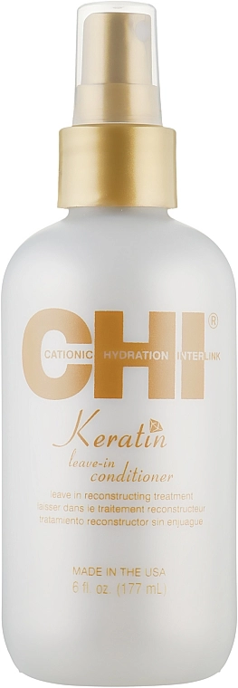 Несмываемый кератиновый кондиционер для волос - CHI Keratin Weightless Leave in Conditioner, 177 мл - фото N1