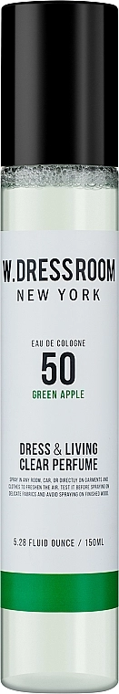 Парфюмированная вода для одежды и дома - W.DRESSROOM Dress & Living Clear Perfume No.50 Green Apple, 150 мл - фото N1