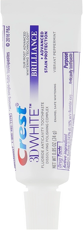 Відбілююча зубна паста - Crest 3D White Brilliance Vibrant Peppermint Whitening Toothpaste - фото N1