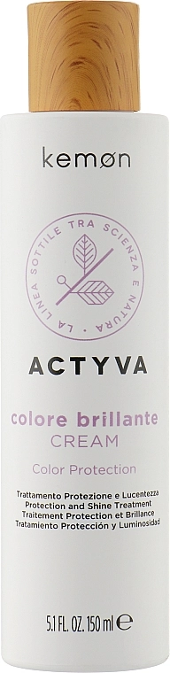 Крем для фарбованого волосся - Kemon Actyva Colore Brillante Cream, 150 мл - фото N1