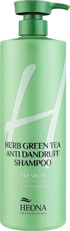 Шампунь против перхоти - HEONA Herb Green Tea Anti Dandruff Shampoo, 1000 мл - фото N1