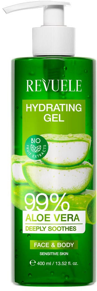 Гель увлажняющий с алоэ вера 99% для лица и тела - Revuele Moisturizing Gel Aloe Vera 99%, 400 мл - фото N1