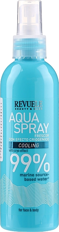 Охолоджуючий аква-спрей для обличчя та тіла - Revuele Face&Body Cooling Aqua Spray, 200 мл - фото N1