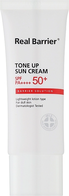 Сонцезахисний крем з ефектом освітлення - Real Barrier Tone Up Sun Cream SPF50+ PA++++, 40 мл - фото N1