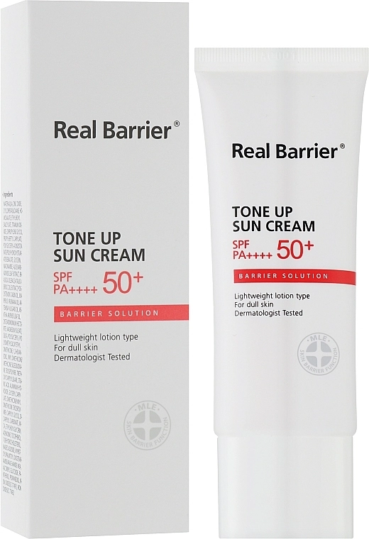 Солнцезащитный крем с осветляющим эффектом - Real Barrier Tone Up Sun Cream SPF50+ PA++++, 40 мл - фото N2