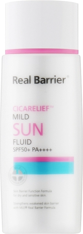 Сонцезахисний флюїд - Real Barrier Cicarelief Mild Sun Fluid SPF50+PA++++, 55 мл - фото N2