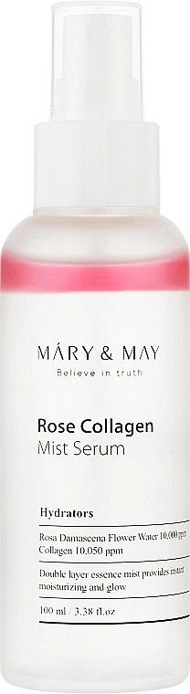 Міст-сироватка з екстрактом троянди та колагеном - Mary & May Marine Rose Collagen Mist Serum, 100 мл - фото N1