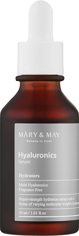 Відновлююча сироватка для обличчя з гіалуроновою кислотою - Mary & May Hyaluronics Serum, 30 мл - фото N1