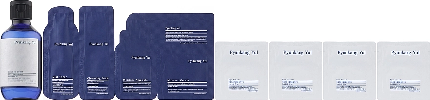 Набір Pyunkang Yul Тонер-есенція Essence Toner + Пробники Pouch Set A - Pyunkang Yul Set 200, 200 мл + набір пробників в саше - фото N2