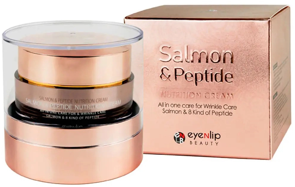 Питательный крем для лица и шеи с пептидами и лососем - Eyenlip Salmon & Peptide Nutrition Cream, 50 мл - фото N1