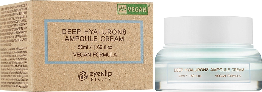 Глубоко увлажняющий ампульный крем для лица с гиалуроном - Eyenlip Deep Hyaluron8 Ampoule Cream, 50 мл - фото N2