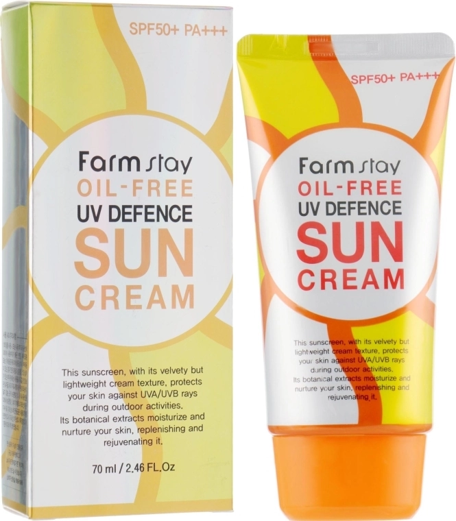 Сонцезахисний знежирений крем - FarmStay Oil-Free Uv Defence Sun, 70 мл - фото N2