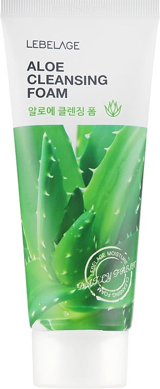 Очищающая пенка для умывания с экстрактом алоэ - Lebelage Aloe Cleansing Foam, 100 мл - фото N2