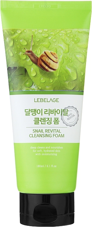 Очищуюча пінка для обличчя з муцином равлики - Lebelage Snail Cleansing Foam, 100 мл - фото N1